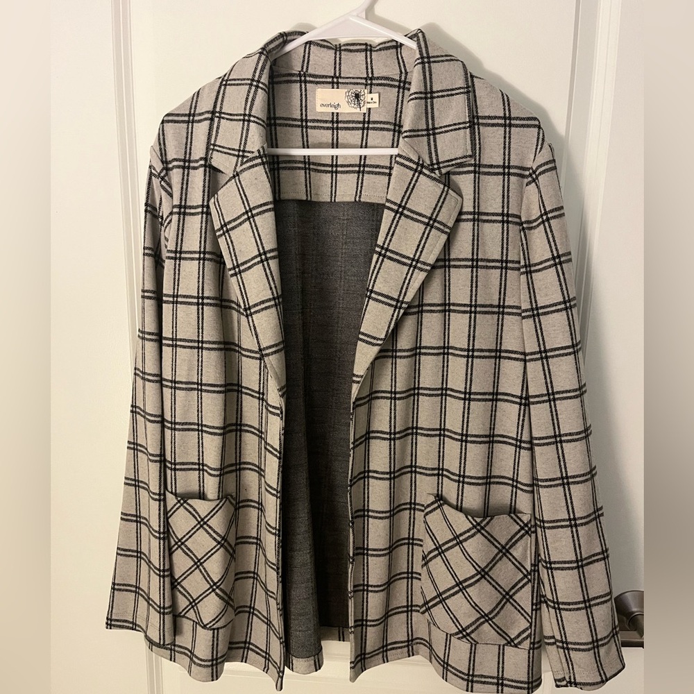 Everleigh Plaid Open Sweater/Blazer